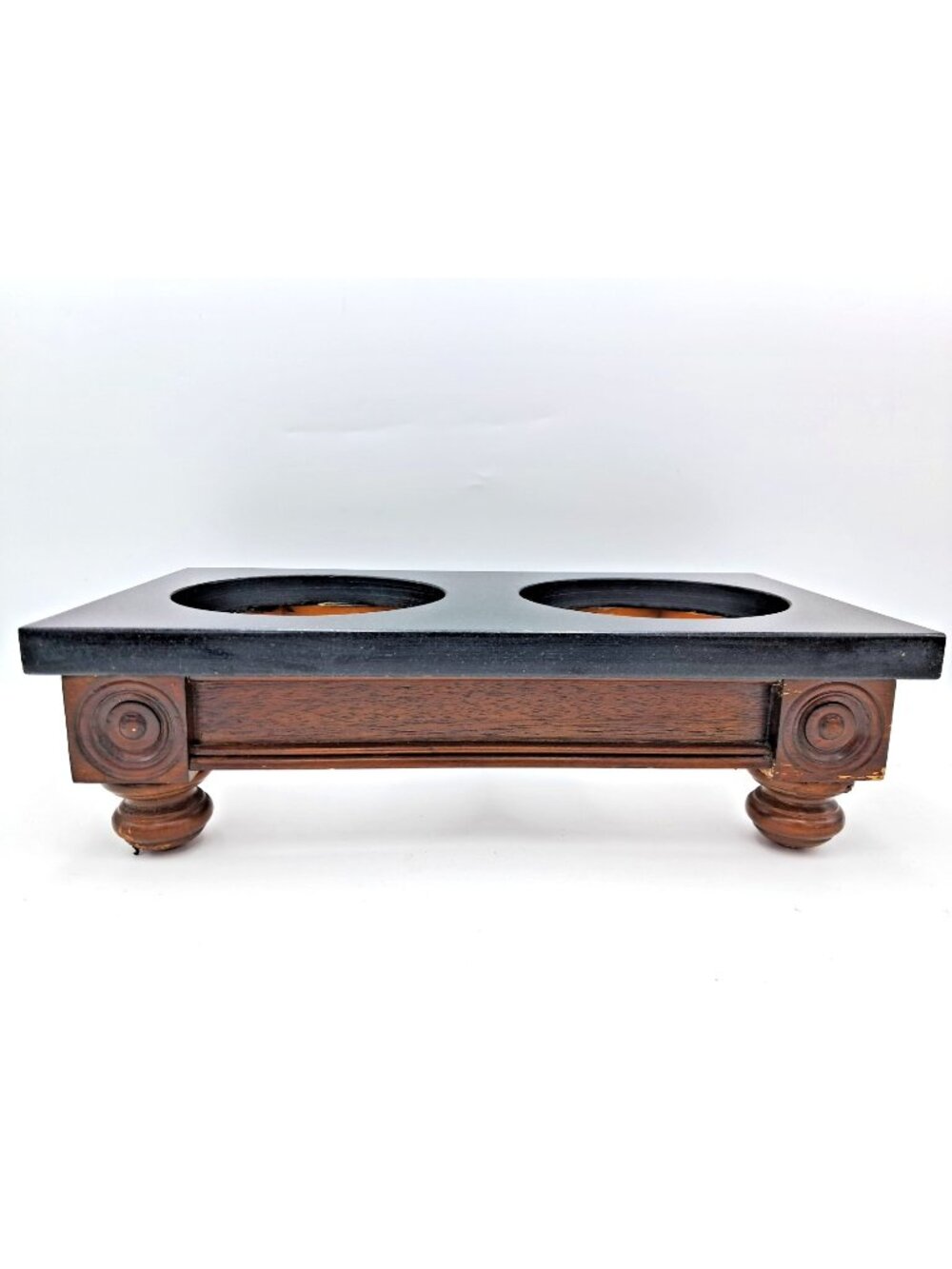 Unleashed Life- Elevated Pet Bowl Holder-Wooden Base-Stone Top-Marble or Granite